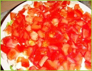 Салат с беконом, курицей и помидорами - фото шаг 4