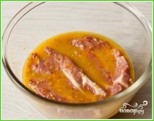Стейк из свинины с апельсиново-горчичным соусом - фото шаг 3