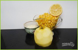 Салат с крабовыми палочками и яблоком - фото шаг 3