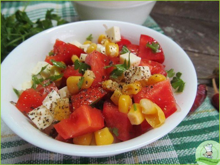 Салат с кукурузой и помидорами - фото шаг 1