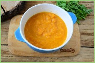 Тыквенный крем-суп с крутонами и голубым сыром - фото шаг 6
