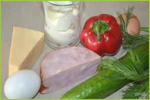 Салат из ветчины и сыра - фото шаг 1
