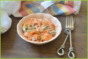 Салат с сердечками, морковью и луком - фото шаг 9
