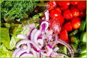 Овощной салат на быструю руку - фото шаг 6