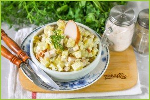 Салат с копченой курицей и картошкой - фото шаг 5