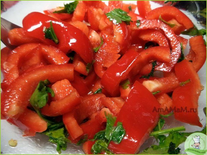 Салат из болгарского перца на зиму - фото шаг 1