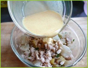 Салат с картофелем и тунцом - фото шаг 6