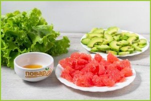Салат из креветок с грейпфрутом и авокадо - фото шаг 3