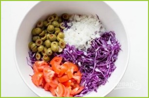 Салат из фиолетовой капусты - фото шаг 2