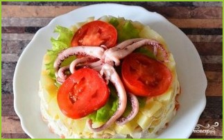 Салат из осьминогов и кальмаров - фото шаг 4