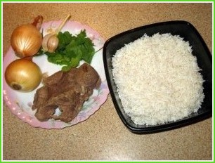 Каша рисовая с говядиной - фото шаг 1