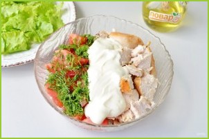 Куриный салат с лимоном и йогуртом - фото шаг 6