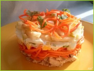 Салат с корейской морковкой - фото шаг 5