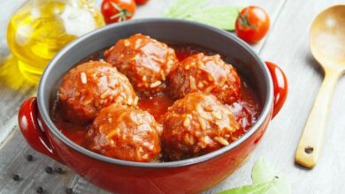 Мясные тефтели с рисом