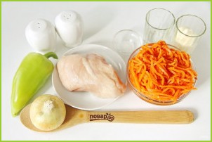 Салат с корейской морковкой и курицей - фото шаг 1