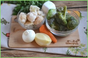 Суп-пюре из брокколи и цветной капусты - фото шаг 2