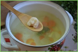 Суп-пюре из брокколи и цветной капусты - фото шаг 5
