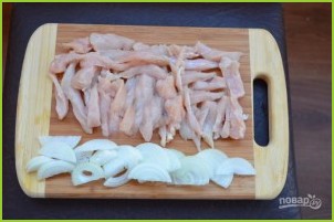 Рецепт салата из фунчозы с курицей - фото шаг 4