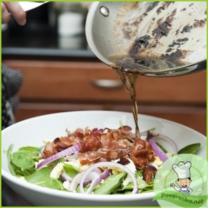 Салат со шпинатом и беконом - фото шаг 9