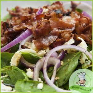 Салат со шпинатом и беконом - фото шаг 10