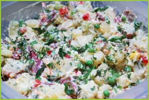 Картофельный салат с горошком - фото шаг 7