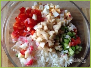 Крабовый салат без кукурузы - фото шаг 7