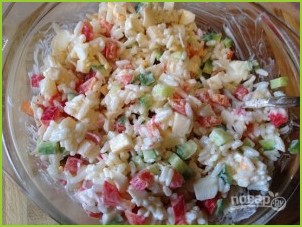 Крабовый салат без кукурузы - фото шаг 8