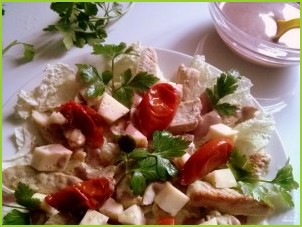 Салат из индейки с вялеными помидорами - фото шаг 5