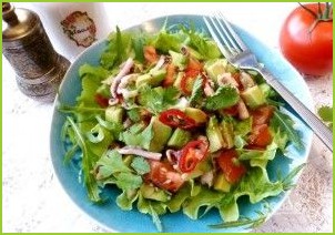 Салат с авокадо и морепродуктами - фото шаг 4
