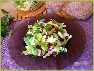 Свежий салат с сельдереем, яблоком и клюквой - фото шаг 6