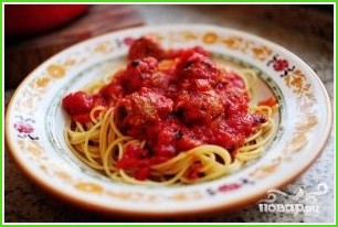 Спагетти с фрикадельками - фото шаг 24