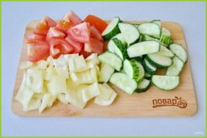 Овощной салат - фото шаг 2