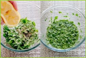 Салат из авокадо с креветками и зеленью - фото шаг 6