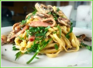 Спагетти с грибами в сливочном соусе - фото шаг 13