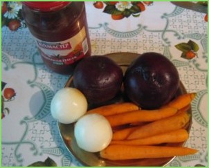Заправка для борща на зиму с томатной пастой - фото шаг 2