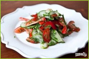 Салат из свежих овощей - фото шаг 7