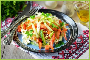 Овощной салат с пекинской капустой - фото шаг 7