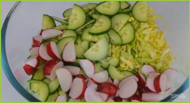 Простой и легкий салат без майонеза - фото шаг 1