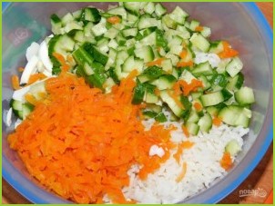 Салат с рисом и куриной печенью - фото шаг 3