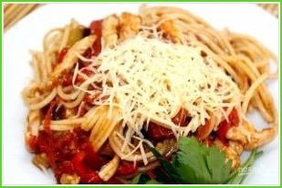 Спагетти с вялеными помидорами - фото шаг 6