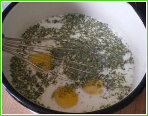 Омлет с цветной капустой в духовке - фото шаг 3