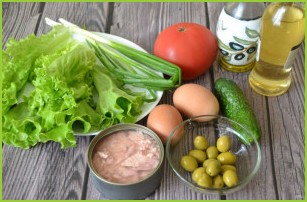 Овощной салат с тунцом - фото шаг 1