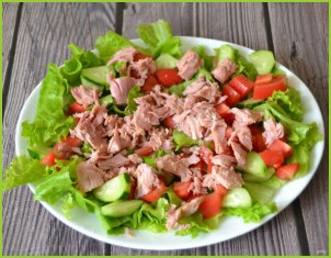 Овощной салат с тунцом - фото шаг 4