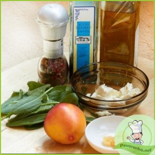 Салат из щавеля и персиков - фото шаг 1