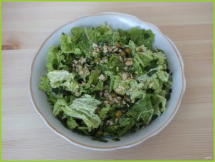 Постный салат с зеленым луком - фото шаг 4