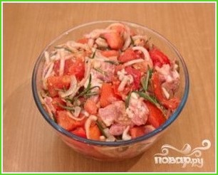 Шашлык из свинины, маринованый в помидорах - фото шаг 5