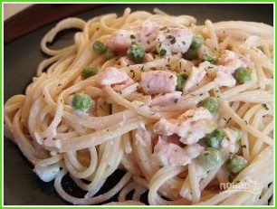 Спагетти с лососем в сливочном соусе - фото шаг 6