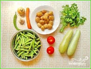 Рагу из молодых летних овощей с картофелем отварным - фото шаг 1