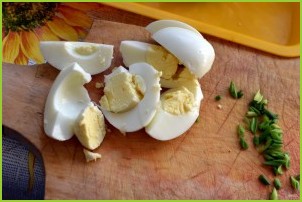 Салат из цветной капусты и брокколи с яйцом - фото шаг 3