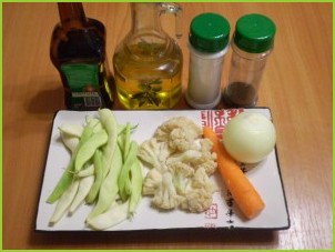 Салат из цветной капусты с зеленой фасолью - фото шаг 1